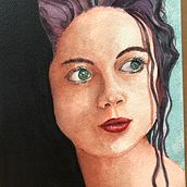 woman in shadow. Watercolor Painting project by lsmith40 - 08.11.2020
