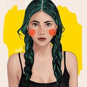 My project in Illustrated Portraits with Procreate course, thanks Elena! . % Eleonora Scarpini tarafından hazırlanan Dijital İllüstras, Ve on projesi - 08.11.2020