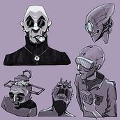 Work in progress (concept art for a short cyber punk movie). Un proyecto de Diseño de personajes, Cine, Stor y board de Marko Janev - 11.08.2020