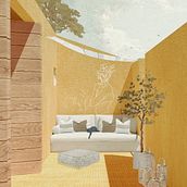 Version-3 of My project in Architectural Visualization Using Digital Collage course. Un proyecto de Diseño, Arquitectura interior, Diseño de interiores y Paisajismo de Sakshi Mathur - 11.08.2020