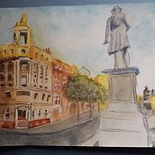My project in Architectural Sketching with Watercolor and Ink course. Ilustração arquitetônica projeto de Mary McMahon - 11.08.2020