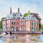 My castle in Architectural Sketching with Watercolor and Ink course. Watercolor Painting project by peter.terhuurne - 08.14.2020