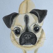 Mi Proyecto del curso: Mi perrito Hugo! :) . Watercolor Painting project by martymarina - 08.12.2020