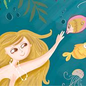 En un lugar muy tranquilo y lejano bajo el mar. Traditional illustration, Drawing, Digital Drawing, Children's Illustration, and Digital Illustration project by Budupí .es - 08.16.2020