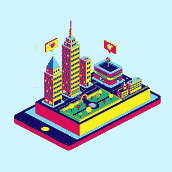 Social Media City. Un projet de Animation 2D, Illustration traditionnelle et Illustration numérique de Saray Rodríguez - 12.08.2020
