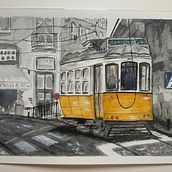 Lisboa. Watercolor Painting project by Jennifer - 08.13.2020