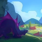 A Little Dragon. Color Variations. Projekt z dziedziny Tradycyjna ilustracja, Ilustracja cyfrowa, Rysunek cyfrowy i Malarstwo cyfrowe użytkownika rainwater - 19.08.2020