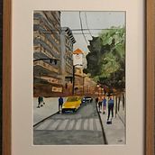 My project in Urban Landscapes in Watercolor course. Un progetto di Pittura ad acquerello di steve_riley - 19.08.2020