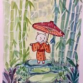 Watercolor Illustration with Japanese Influence . Watercolor Painting project by Trinity Sell - 08.14.2020