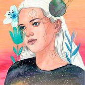 Mi Proyecto del curso: Retrato ilustrado en acuarela. Een project van Traditionele illustratie van Cristina Otárola Garrido - 14.08.2020