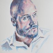 Watercolour portrait #7. Un proyecto de Pintura a la acuarela de Mikko Oksalahti - 14.08.2020