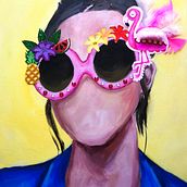OBRA III: Gafas tropicales Ein Projekt aus dem Bereich Bildende Künste, Collage, Modedesign, Malerei mit Acr und l von Laura Bañares González - 14.08.2020