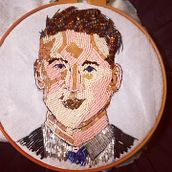 Beaded Portrait of Channing Tatum. Fiber Arts project by lucy.stoner - 08.14.2020