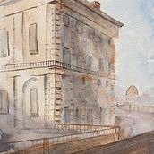 My project in Architectural Sketching with Watercolor and Ink course. Architectural Illustration project by Katie Stack - 08.17.2020