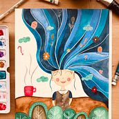 Mi Proyecto del curso: Ilustración artística: dibuja tu imaginario Ein Projekt aus dem Bereich Artistische Zeichnung von Elizabeth Samaniego - 04.10.2020