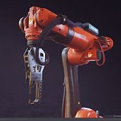 Robot Industrial - Proyecto Final - Curso: Creación de props realistas para videojuegos. 3D, Game Development, 3D Design, 3D Modeling, and Video Games project by Leonardo Grosso - 08.16.2020
