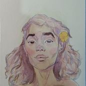Mi Proyecto del curso: Retrato artístico en acuarela. Fine Arts, Painting, Watercolor Painting, and Portrait Drawing project by Brenda - 08.17.2020