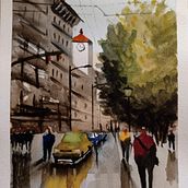 Mi Proyecto del curso: Paisajes urbanos en acuarela. Architecture project by beacastosa_1 - 08.21.2020