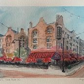 My project in Architectural Sketching with Watercolor and Ink course. Architectural Illustration, Traditional illustration, and Watercolor Painting project by Laura Jaramillo - 08.17.2020