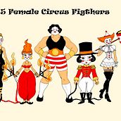 My 5 Female Circus Fighters! . Un progetto di Character design di franciscojmendez76 - 18.08.2020