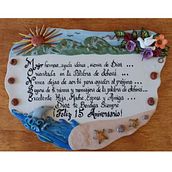 15 Anniversary. - Polymer clay plaque. Un proyecto de Cerámica, Artesanía, Creatividad y Caligrafía de Limarie Cintrón - 18.08.2020