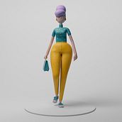 Girl PWR. 3D, 3D Animation, 3D Character Design, Character Design, and Traditional illustration project by Itsacat&Goodog - 01.18.2021