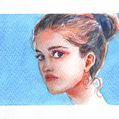 Mi Proyecto del curso: Retrato artístico en acuarela. Painting, and Watercolor Painting project by Eduardo Marticorena - 08.18.2020