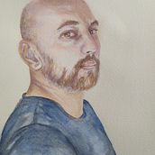 Mi Proyecto del curso: Retrato artístico en acuarela . % Richard Avendaño tarafından hazırlanan Portre Çizimi, Sulubo, Ve a Resim projesi - 08.17.2020