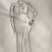 Figure Drawing - Self Portrait. Pencil Drawing, and Portrait Drawing project by Kristen Bastis - 08.18.2020