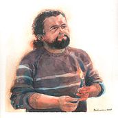 Retrato de amigo. Watercolor Painting project by Eduardo Marticorena - 08.19.2020