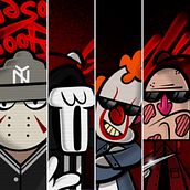 K.W.A Killas With Attitudes. Drawing, Digital Drawing, Character Design, Traditional illustration, and Digital Illustration project by J.FRAMES BOND - 08.19.2020