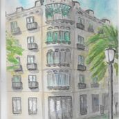 My project in Architectural Sketching with Watercolor and Ink course Ein Projekt aus dem Bereich Architektonische Illustration von judith_roller - 19.08.2020