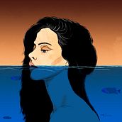 Menina do Lago. Een project van Digitale tekening van Márcio Costa Junior - 20.08.2020