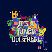IT'S A JUNGLE OUT THERE. Un proyecto de Diseño e Ilustración vectorial de p.poiuytre - 24.08.2020