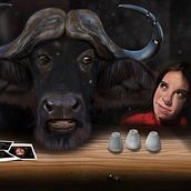 ¿Dónde está la bolita?. Digital Illustration project by juan gallego - 01.21.2020