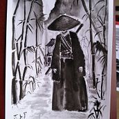 Mi Proyecto del curso: Ilustración en tinta china con influencia japonesa. Ink Illustration project by Ana Pereira - 08.22.2020