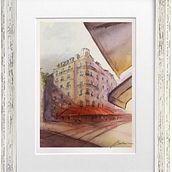 My project in Architectural Sketching with Watercolor and Ink course. Watercolor Painting project by Jolanta Putniņa - 08.22.2020