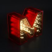 Mi Proyecto del curso: Lettering 3D: modelado y texturizado con Cinema 4D. Un projet de 3D, Animation 3D , et Cinéma de Manuel Lopez - 24.08.2020