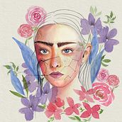 Mi Proyecto del curso: Retrato ilustrado en acuarela. Painting, and Watercolor Painting project by Rita Carboni - 08.24.2020