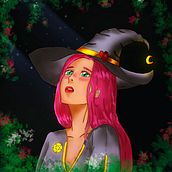 Little Witch . Calligraph, Character Design, and Digital Illustration project by Cristóbal Astoreca - 08.24.2020