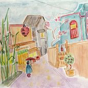 Mi Proyecto del curso: Ilustración en acuarela con influencia japonesa. Watercolor Painting project by Darlyn Castillo - 09.18.2020