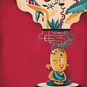 LA MENTE CREA LA REALIDAD. Traditional illustration, and Digital Illustration project by kosmonautaa - 08.25.2020