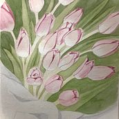 Mi Proyecto del curso: Técnicas de acuarela en negativo para ilustración botánica. Fine Arts, Pencil Drawing, Artistic Drawing, Realistic Drawing, Botanical Illustration, and Watercolor Painting project by memis - 08.25.2020