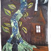 My project in Introduction to Children’s Illustration course - scenes from 'Jack and the Beanstalk'. Acr, lic Painting, and Children's Illustration project by Anjana Dey Clark - 03.05.2021
