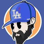 LA Dodgers. Design de personagens, Ilustração digital e Ilustração vetorial projeto de federico capón - 25.08.2020
