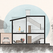 casa maria. Architecture, and Architectural Illustration project by Daniela Ortiz - 04.15.2020