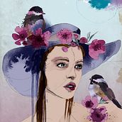 madame belleros'e. Watercolor Painting project by Katharina Seidel - 08.26.2020