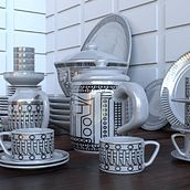 Juego de Porcelana. Un progetto di 3D, Progettazione 3D e Modellazione 3D di Christian Emmanuel Garcia Armijo - 28.07.2020