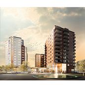 A residential area in Karlstad, Sweden. . Architectural Illustration project by Hanna Wernersson - 08.26.2020