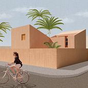 My project in Architectural Visualization Using Digital Collage course. Un projet de Architecture numérique de Gabriella Domingues - 26.08.2020